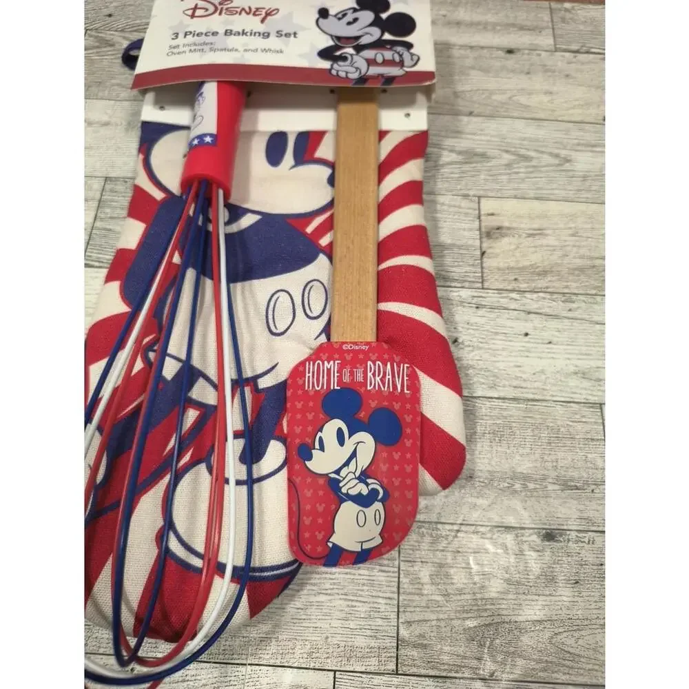 Disney Mickey Patriotic 3 Piece Baking Set Home of the Brave Patriotic Theme New
